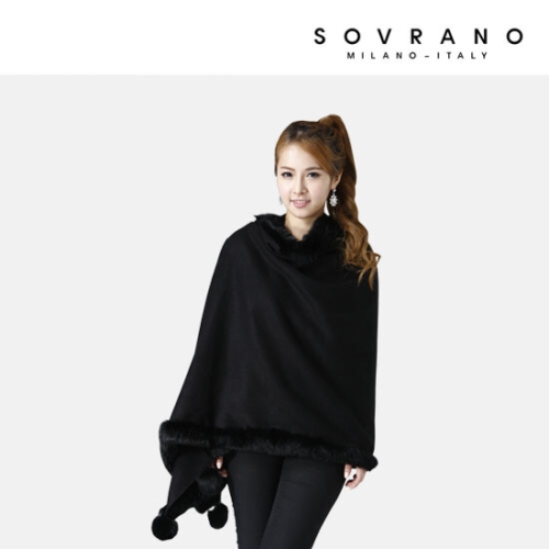 소브라노 1 1 토끼털 방울 숄