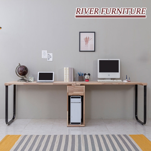 리버퍼니쳐 마쵸 아카시아원목 2인용 본체수납장 책상