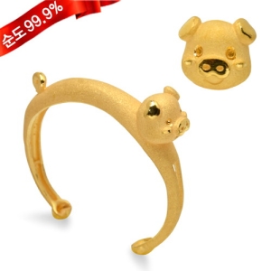 혼골드모아 골드모아 순금 첫돌 돼지 돌팔찌 18.75g