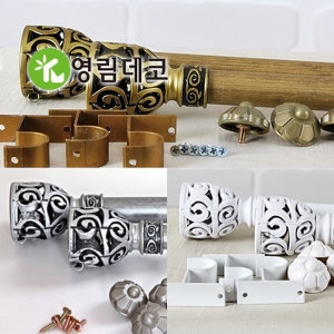 25미리 금속브라켓 커튼봉 장구 6자