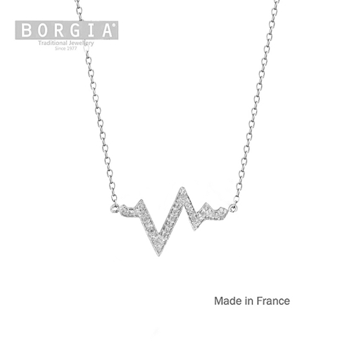 프랑스   보르지아 화이트 스톤 번개 목걸이 65324148N
