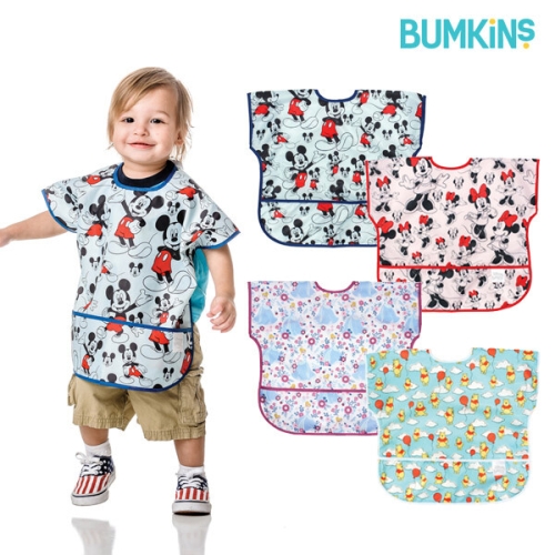 범킨스 디즈니 방수 반팔 턱받이