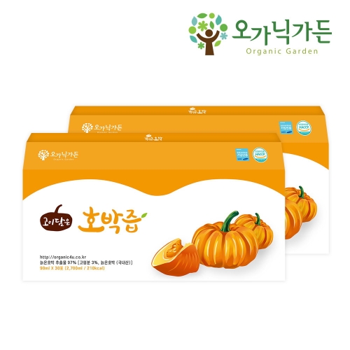 오가닉가든 고이담은 호박즙 90ml 60포