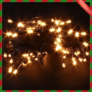 100구 검정선 LED 웜색전구 8M 전원잭별매 트리전구