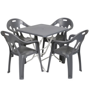 한인머천다이징  팔걸이 사각 야외테이블의자세트 플라스틱테이블