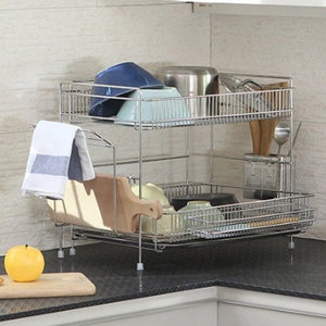 대명산업 아이넥스 일체형 2단 올스텐 특대형 식기건조대 설거지건조대