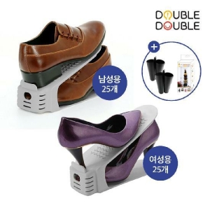 씨쓰리아이디  더블앤더블 신발정리대 패밀리팩(남25개+여25개+부츠키퍼2개+다용도걸이1개)