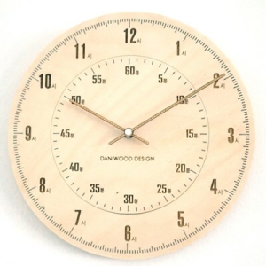 자작나무 에듀 플러스 무소음 원목 인테리어 벽시계