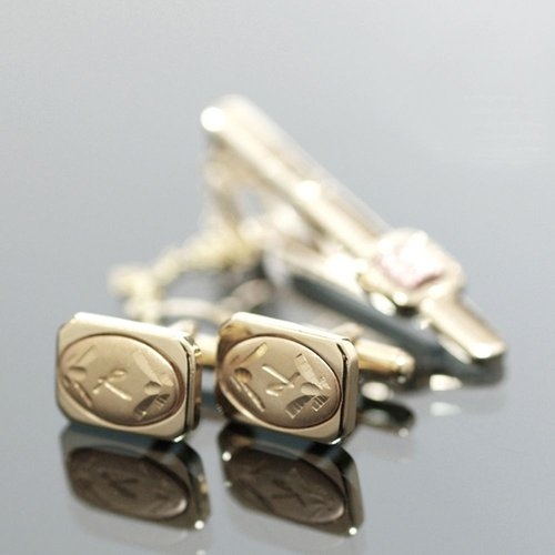 FAUST 고품격 남성정장 넥타이핀 커프스버튼 세트 329797