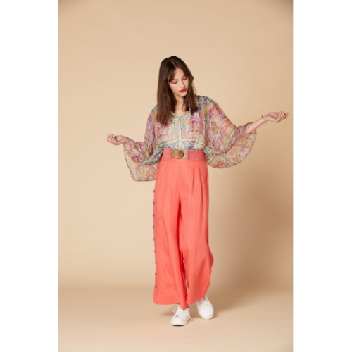 데리 패턴 블라우스 DWAS3BL008-30