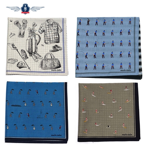 제임스마틴 멋스러운 일러스트 패턴 손수건 JMHA20SHACH01 P075775783