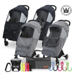 맘네스트  리안 그램플러스 R 유모차 사계절 방풍커버 블루블랙