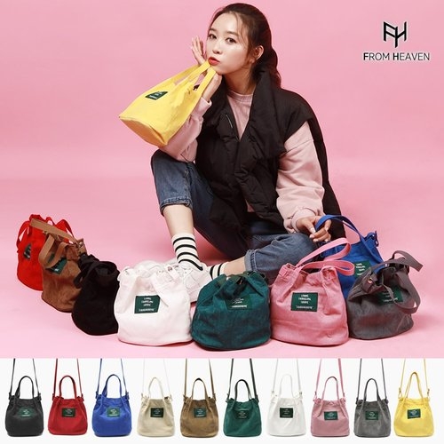 프롬헤븐 여성 귀여운 코듀로이가방 골덴미니가방 골덴에코