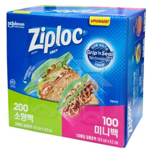 SC존슨  지퍼락 냉장 버라이어티팩(소형200매+미니100매)