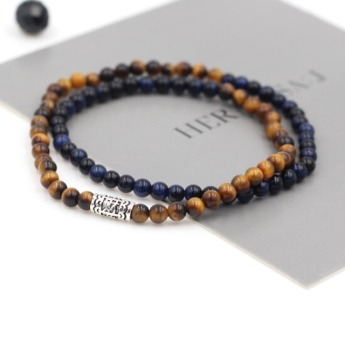 텐바이텐  에르모사젬스톤 G035 블루호안석4 실버925 두줄 염주 불교염주 패션염주 천연석팔찌 원석팔찌