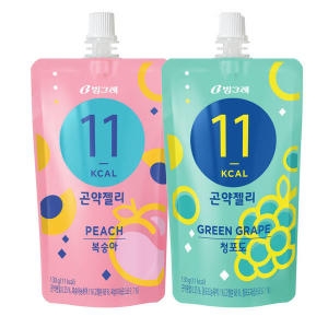 빙그레  곤약젤리 복숭아 130g(15개) + 청포도 130g(15개)