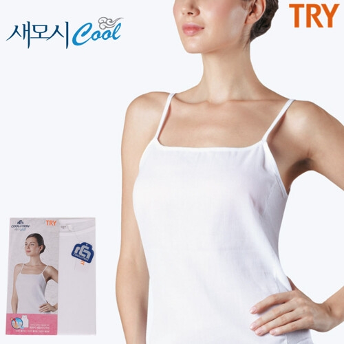 TRY 트라이  모시메리 여성 끈나시 쿨 캐미솔