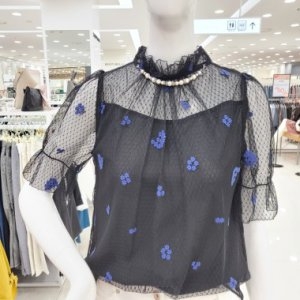 꼼빠니아 시스루블라우스 CAAU4-WRB500