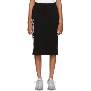  겐조 Black Logo Sport Jog Midi Skirt