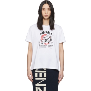  겐조 White Limited Edition Chinese New Year Kung Fu Rat T-Shirt