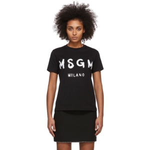  MSGM Black Artist Logo T-Shirt