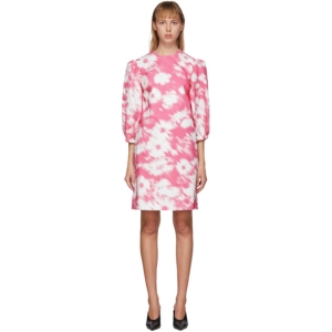  MSGM Pink Flower Print Dress