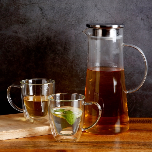 프리모 유리 물병+이중유리컵 세트