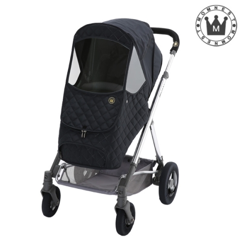 맘네스트  리안 솔로 LX 절충형 유모차 전용 방한커버 블루블랙