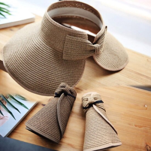 홀릭 홀리지 플로피 여성 밀짚모자 돌돌이 챙모자 자외선차단 여름모자