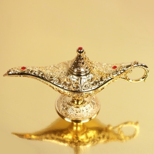 갓샵  황금 골드 엔틱 알라딘 지니 요술램프