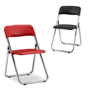 에이비퍼니처  철제 접이식 의자 간이 행사용 쿠션 등받이 체어