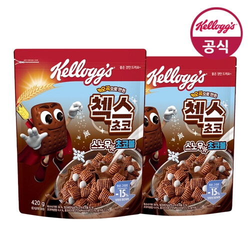 켈로그  오곡으로 만든 첵스초코 스노우 초코볼 420g