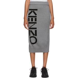  겐조 Grey Sport Tube Mid-Length Skirt