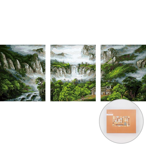 아트조이  DIY 명화 그리기 3단세트 40 50 cm 폭포수 풍경3
