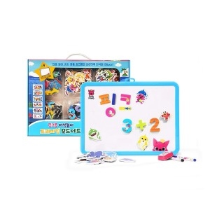 핑크퐁 아이윌컴퍼니 자석놀이 프리미엄 보드세트 ㅣ총 160여종의 다양한 자석과 양면 자석 부착가능 보드판