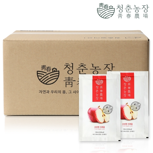  모모스튜디오 청춘농장 신선한 사과즙 100ml 120포 [1개]