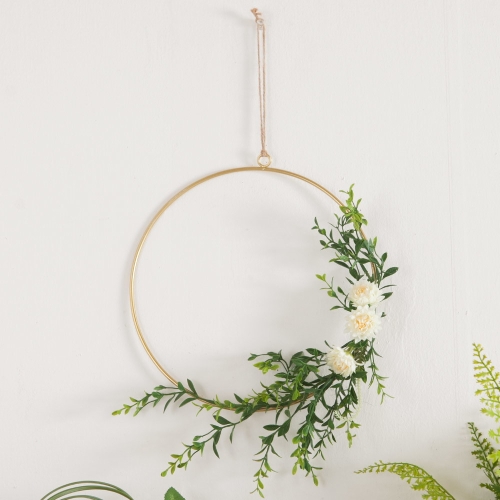 플라워트리  실베스터메탈링 중 45cmP 조화 리스 인테리어 FMWGFT