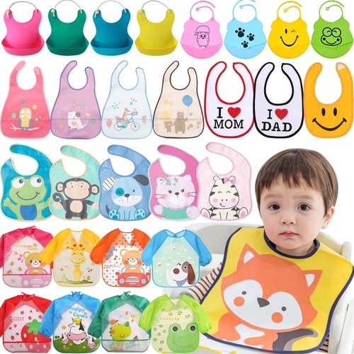 조이멀티 유아 방수턱받이 순면 실리콘