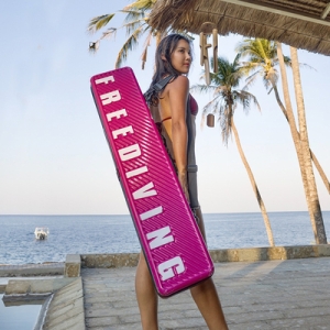 심플  프리 다이빙 가방 롱핀 수하물수화물 하드케이스 핀백