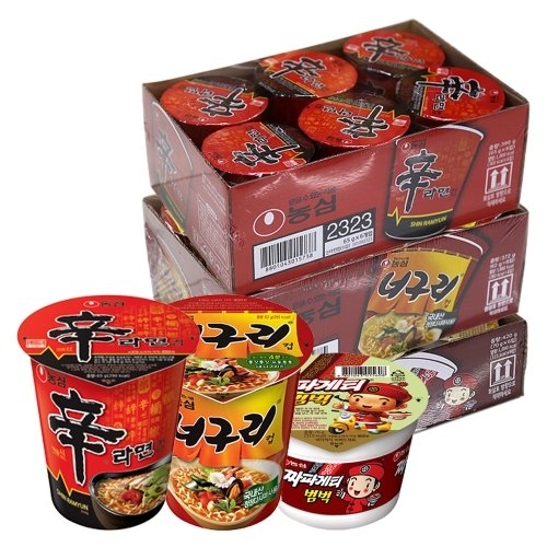 농심  신라면컵6개 + 얼큰한너구리컵6개 + 짜파게티범벅6개