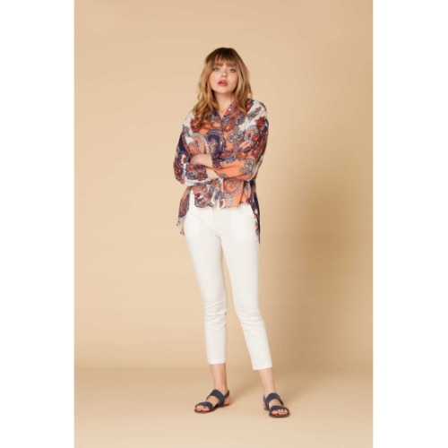 데리 패턴 블라우스 DWAS3BL001-300