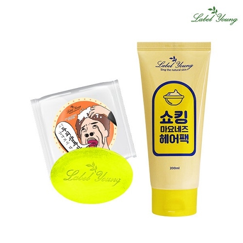 라벨영 쇼킹 마요네즈 헤어팩 + 쇼킹 두피팩