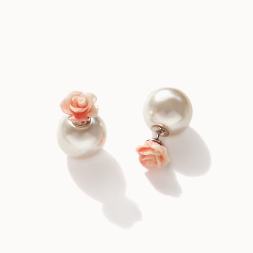 제이로렌  0M01913 산호 투웨이 진주 귀걸이