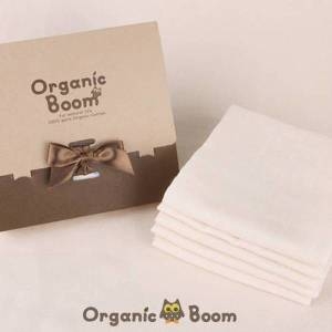 오가닉붐 착한 유기농 사각 가제 손수건