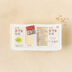 자연촌  순수한 유기농두부 1kg 500g2ea