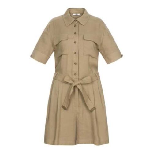 리스트 여성 패치 포켓 린넨 블렌드 점프 슈트_TWWOPK60490