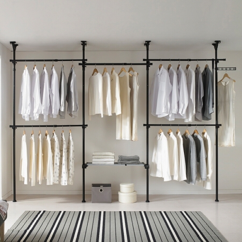 롯데알미늄 이지온 국민튼튼 폭조절 선반 행거 EOB-406WG