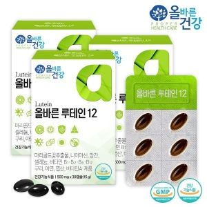  올즙 올바른건강 루테인12 30캡슐 [3개]