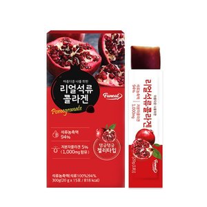 건영비엔에프 리얼화이트 퍼니트 리얼석류콜라겐 20g 15포 [5개]