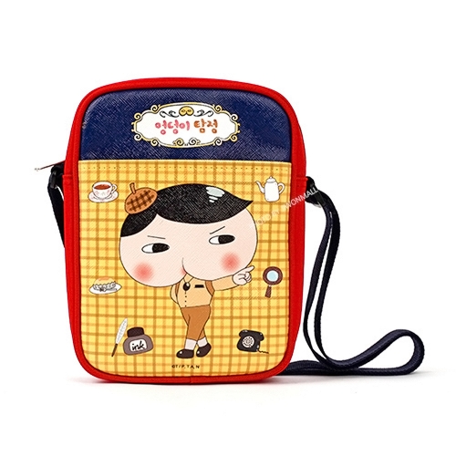 제이제이 엉덩이탐정 크로스백 체크 캐릭터가방 보조가방 아동